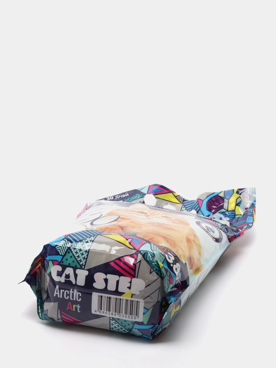 Силикагелевый наполнитель с цветными гранулами Cat Step arctic art, 3.8 л