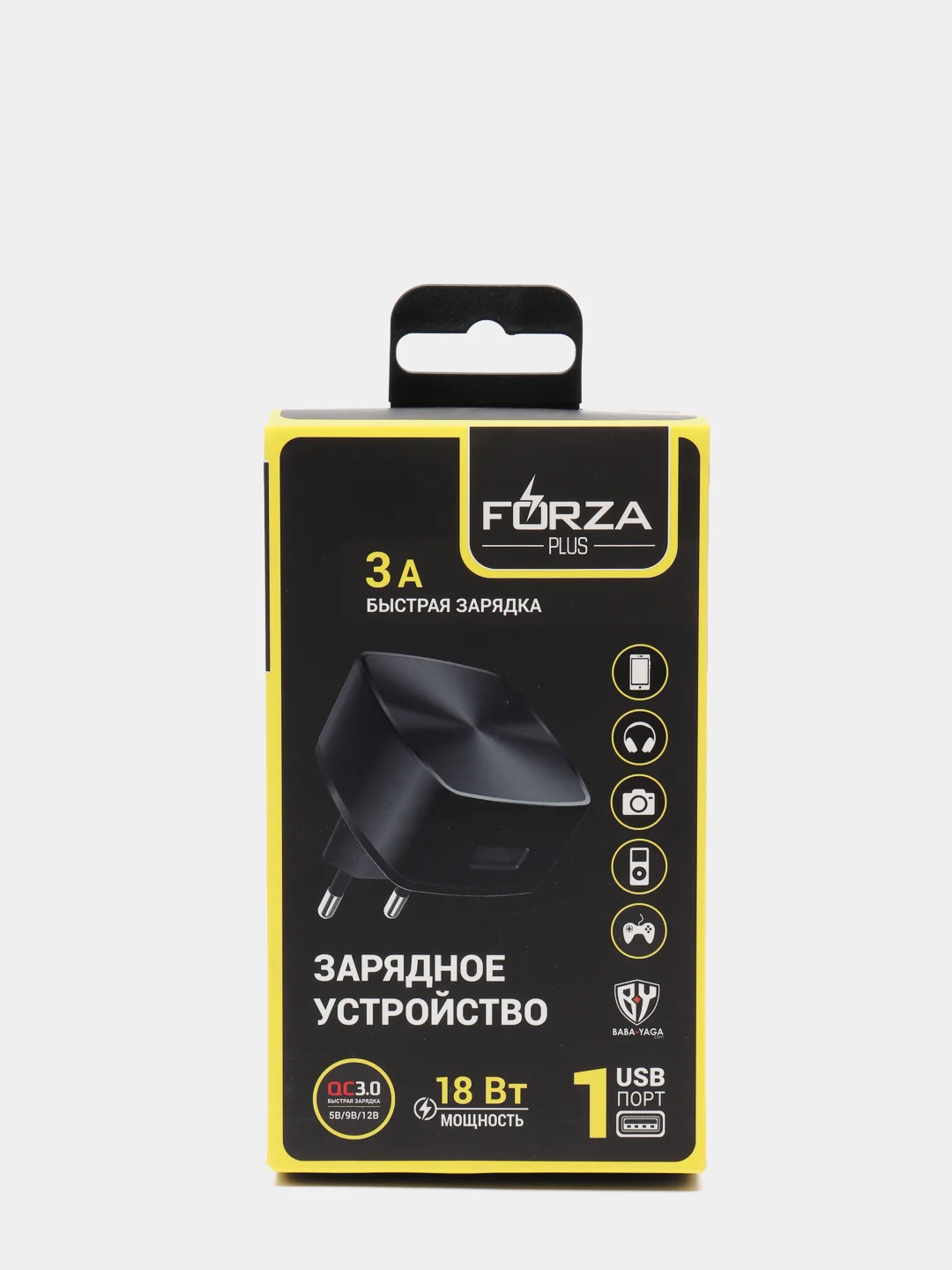 Сетевое зарядное устройство, быстрая зарядка QC3.0, 1xUSB, 3.4А, 12В, 916-220, цвет-белый