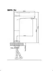 Смеситель для умывальника BOOU B8095-1BJ латунь высокий корпус