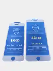 Белый защитное стекло 10D для iPhone XR, 11, 12, 13, 14, Pro, Max, mini, 6, 6s, 7, 8, Plus, XS