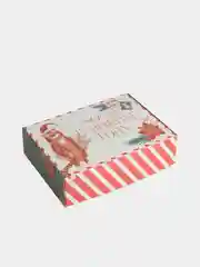 Белый коробка складная Новогодняя, 21 х 15 х 5 см, 7 видов