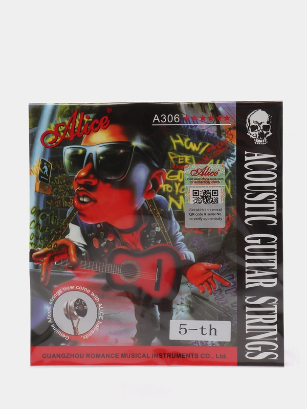 Отдельная 5-ая струна для акустической гитары, 039, посеребр. медь, Alice. A306-XL-5