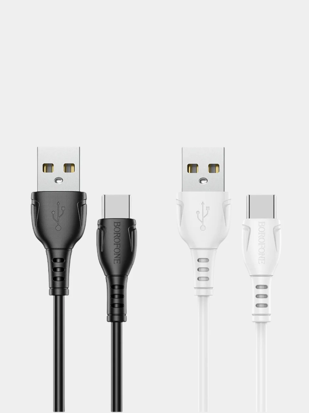 Черный кабель для зарядки телефона iPhone и Android BX51, 1 м / 3 типа разъема