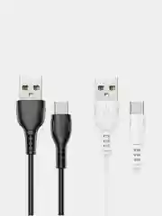 Черный кабель для зарядки телефона iPhone и Android BX51, 1 м / 3 типа разъема