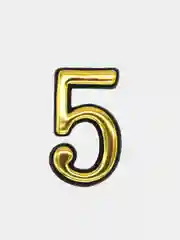 Золотой цифры дверные 5 см