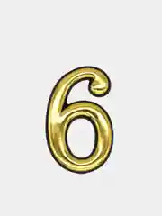 Золотой цифры дверные 5 см