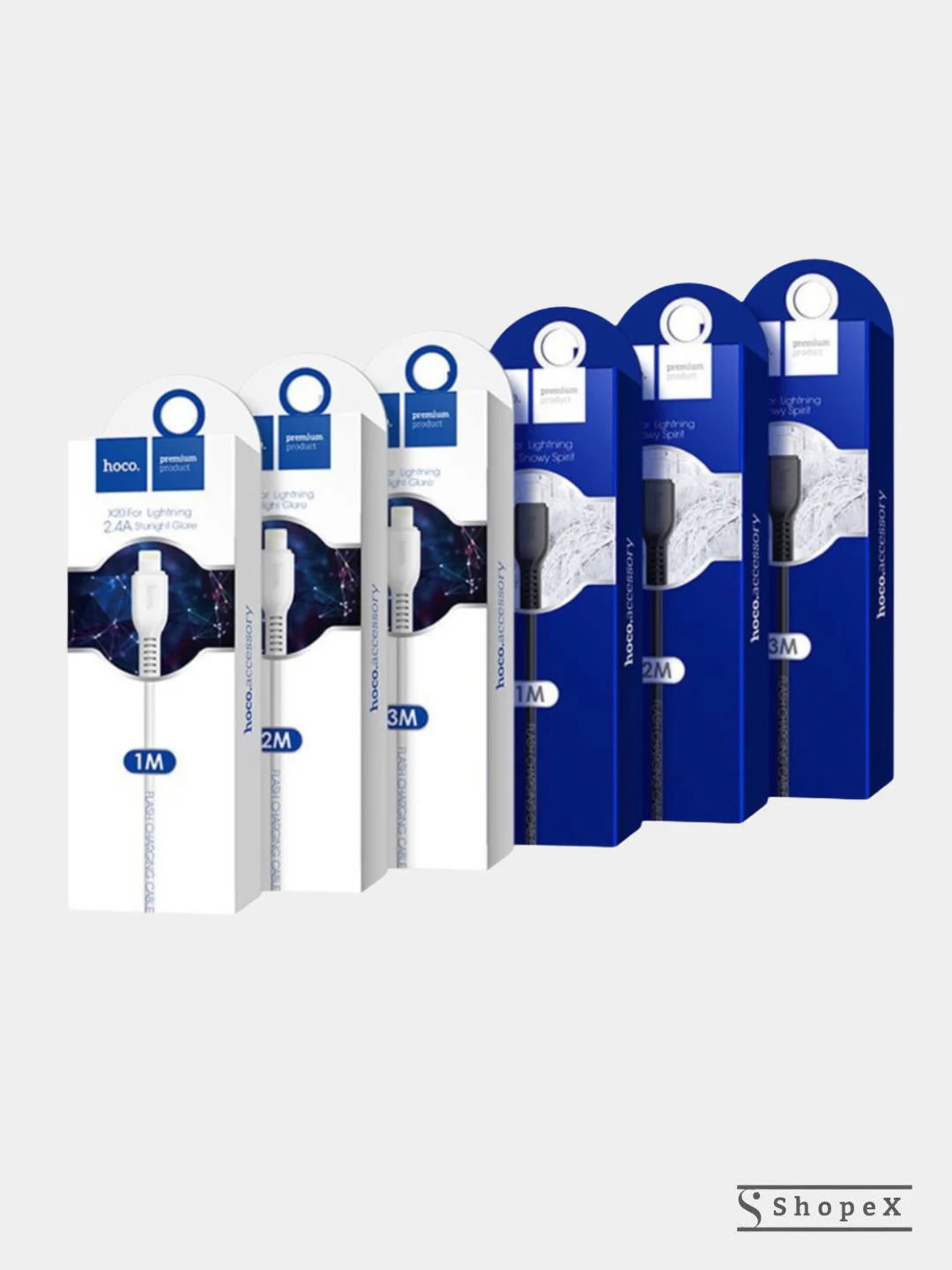 Кабель Hoco X20 3 метра Micro USB 2A, Type-C 3A