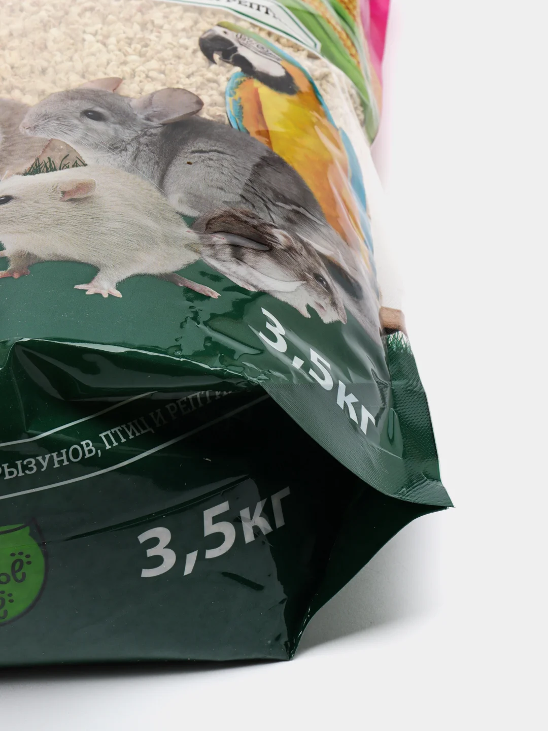 Наполнитель для грызунов кукурузный средней фракции "Зверьё Моё", 3,5 кг
