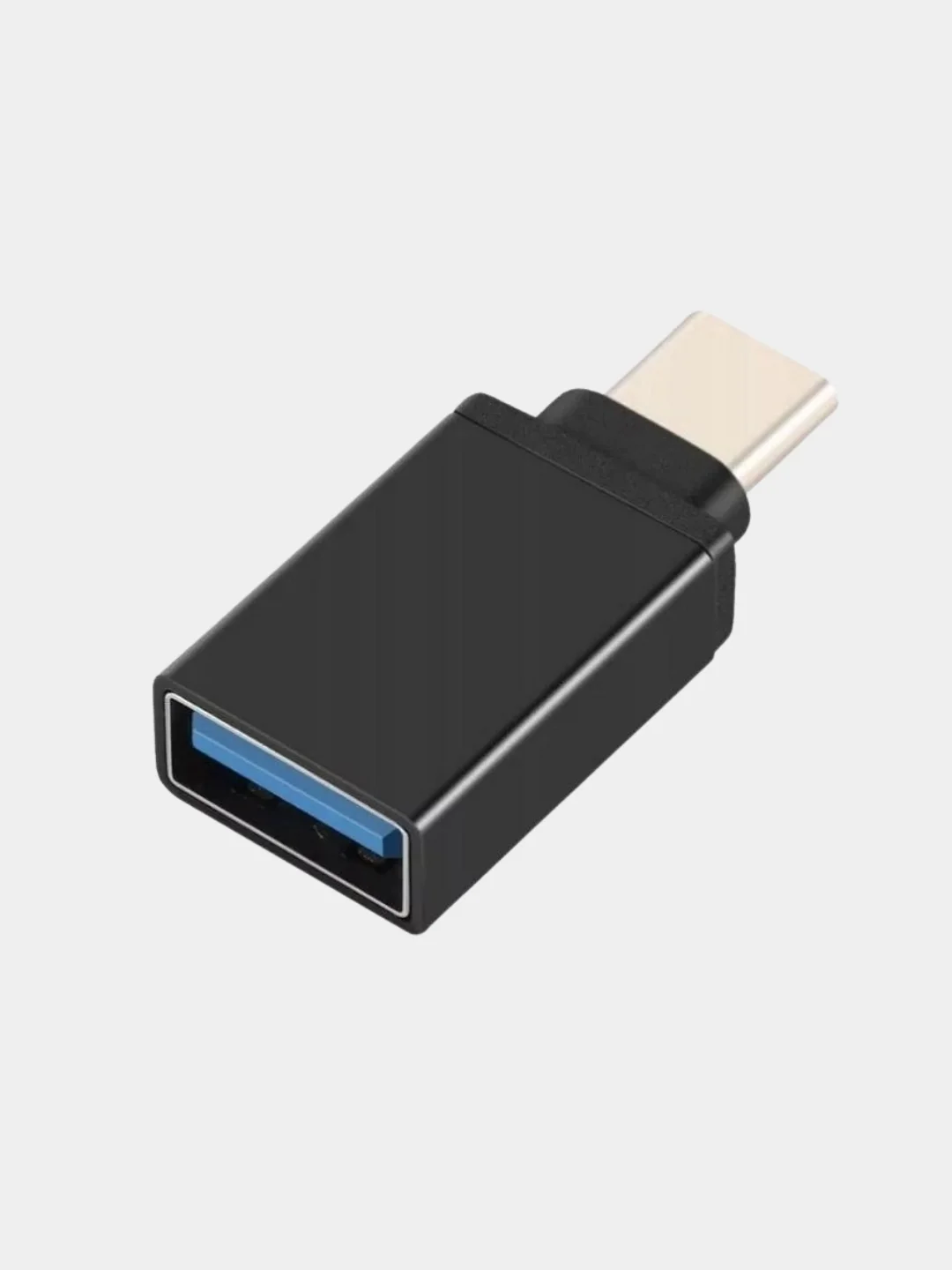 Черный переходник адаптер OTG TYPE-C на USB