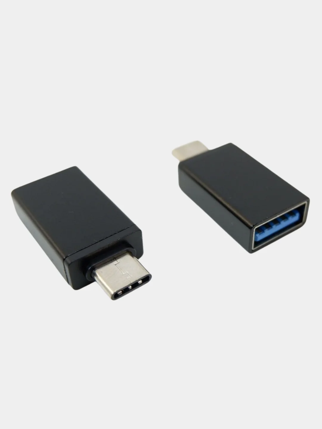 Черный переходник адаптер OTG TYPE-C на USB