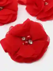 Красный комплект повязка на голову и резиночки на ножки