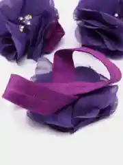 Фиолетовый комплект повязка на голову и резиночки на ножки