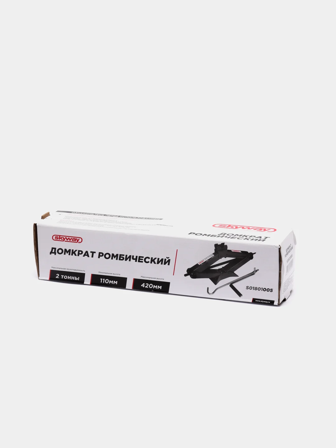 Домкрат механ ромбический 2т h 110-420 SKYWAY в сумке S01801005
