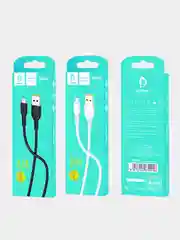 USB кабель зарядный, 1.0м, DENMEN D06 2.4A, TypeC/MicroUSB/Lightning для Android и iPhone