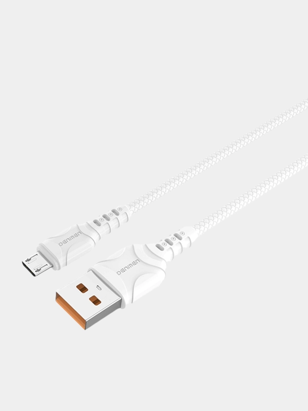 USB кабель зарядный, 1.0м, DENMEN D06 2.4A, TypeC/MicroUSB/Lightning для Android и iPhone