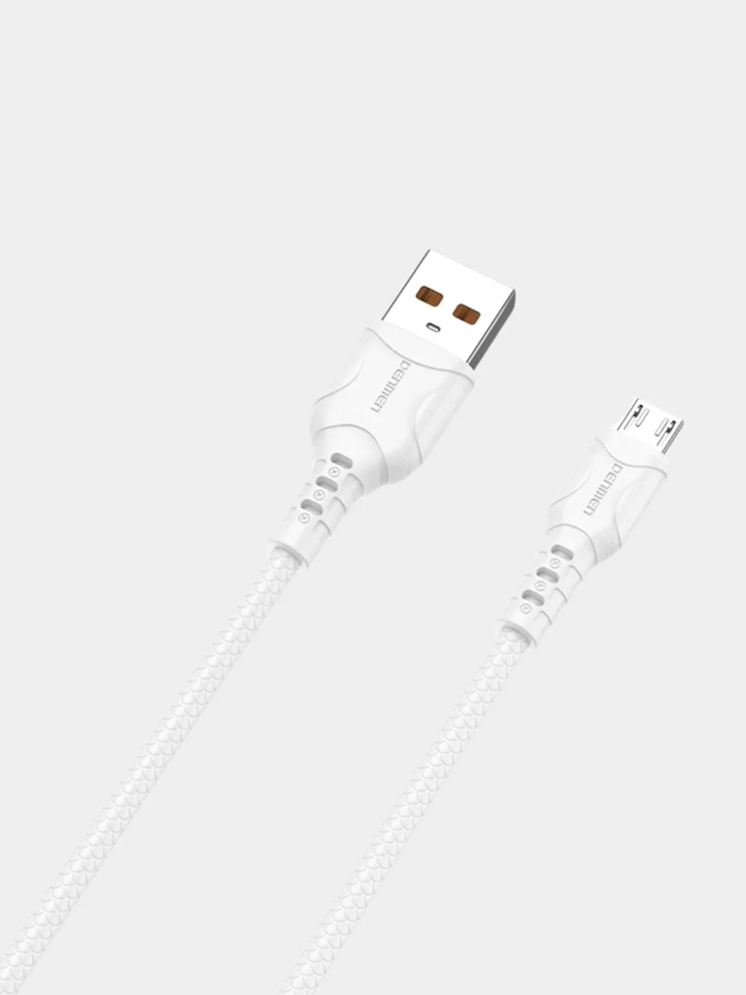 USB кабель зарядный, 1.0м, DENMEN D06 2.4A, TypeC/MicroUSB/Lightning для Android и iPhone