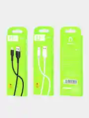 USB кабель зарядный, 1.0м, DENMEN D06 2.4A, TypeC/MicroUSB/Lightning для Android и iPhone
