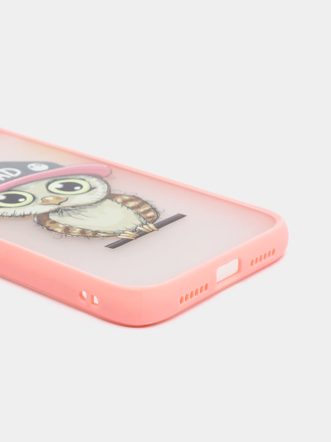 Пастельно-коралловый чехол для iPhone 7, 8, XR, 11 совы с защитой камеры айфон про макс с принтом