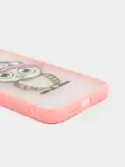 Пастельно-коралловый чехол для iPhone 7, 8, XR, 11 совы с защитой камеры айфон про макс с принтом