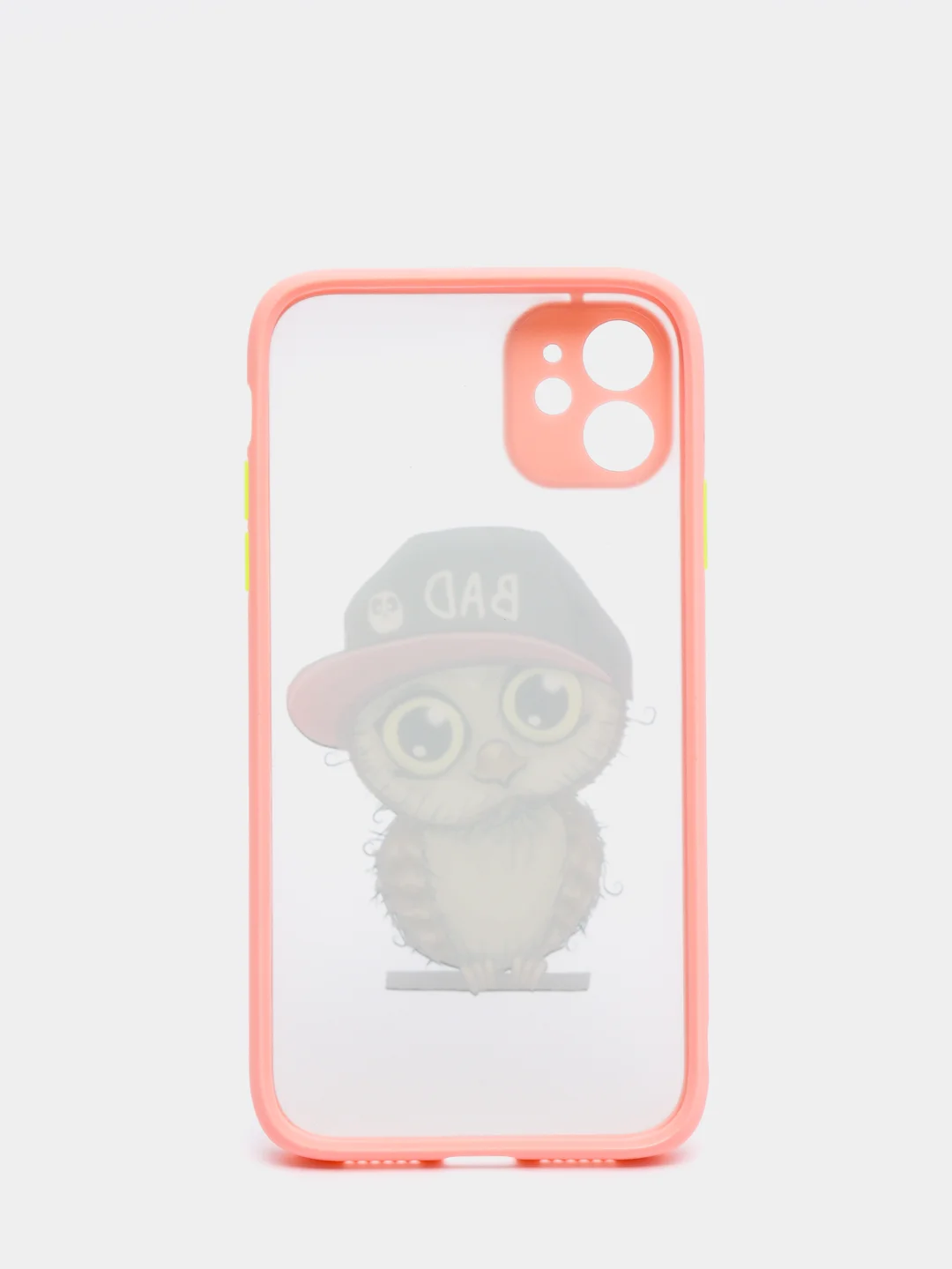 Пастельно-коралловый чехол для iPhone 7, 8, XR, 11 совы с защитой камеры айфон про макс с принтом