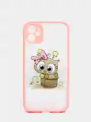 Кораллово-розовый чехол для iPhone 7, 8, XR, 11 совы с защитой камеры айфон про макс с принтом