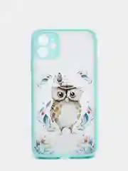 Мятный чехол для iPhone 7, 8, XR, 11 совы с защитой камеры айфон про макс с принтом