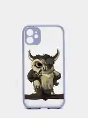 Фиолетовый чехол для iPhone 7, 8, XR, 11 совы с защитой камеры айфон про макс с принтом