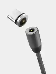 Золотой кабель USB и коннектор Denmen D09 для зарядки магнитный 2.4A, Lightning/Type-C/Micro Usb