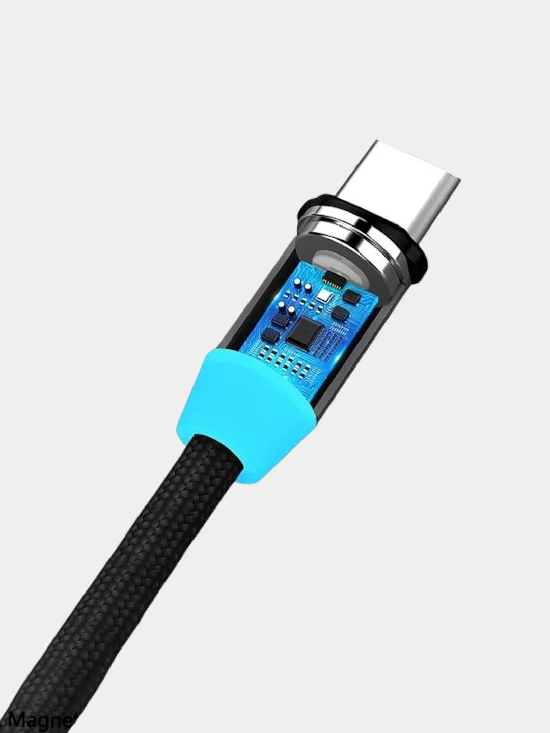 Золотой кабель USB и коннектор Denmen D09 для зарядки магнитный 2.4A, Lightning/Type-C/Micro Usb