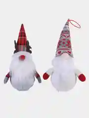 Белый гном новогодний