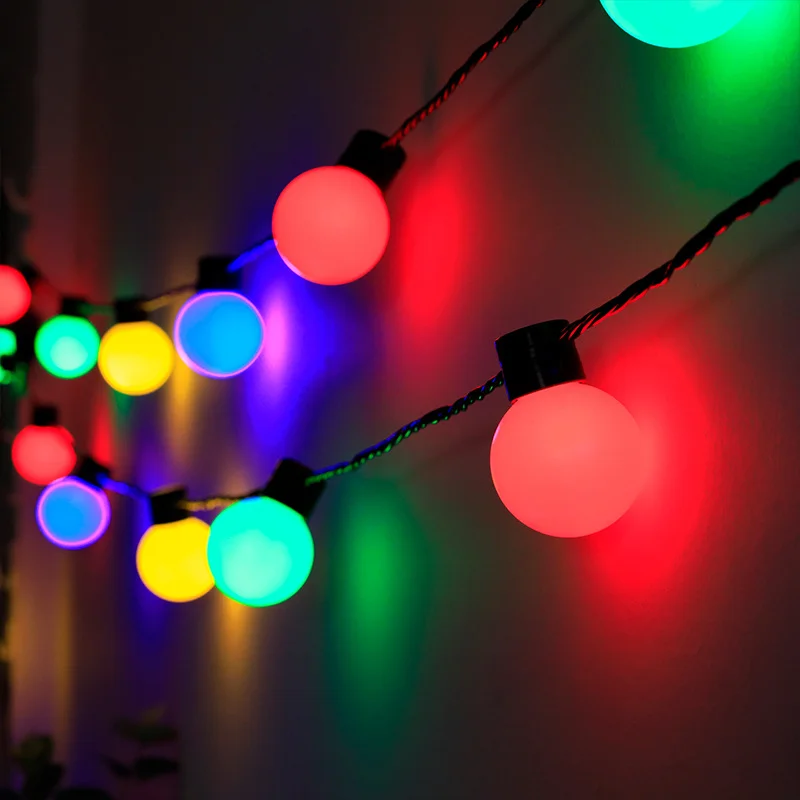 Красный гирлянда электрическая "Шарики", 5 м, 20 LED ламп