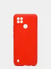 Красный чехол силиконовый Realme C21 с защитой камеры