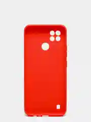 Красный чехол силиконовый Realme C21 с защитой камеры