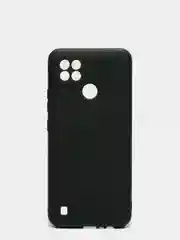 Черный чехол силиконовый Realme C21 с защитой камеры