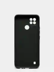 Черный чехол силиконовый Realme C21 с защитой камеры