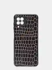 Розовый чехол "Паутинка" для Samsung A22 / A225F / M32 / M325F, резиновый, бархатный