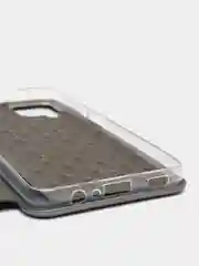 Серебряный чехол-книжка Samsung Galaxy A12 / M12 (Самсунг галакси А12 / М12)