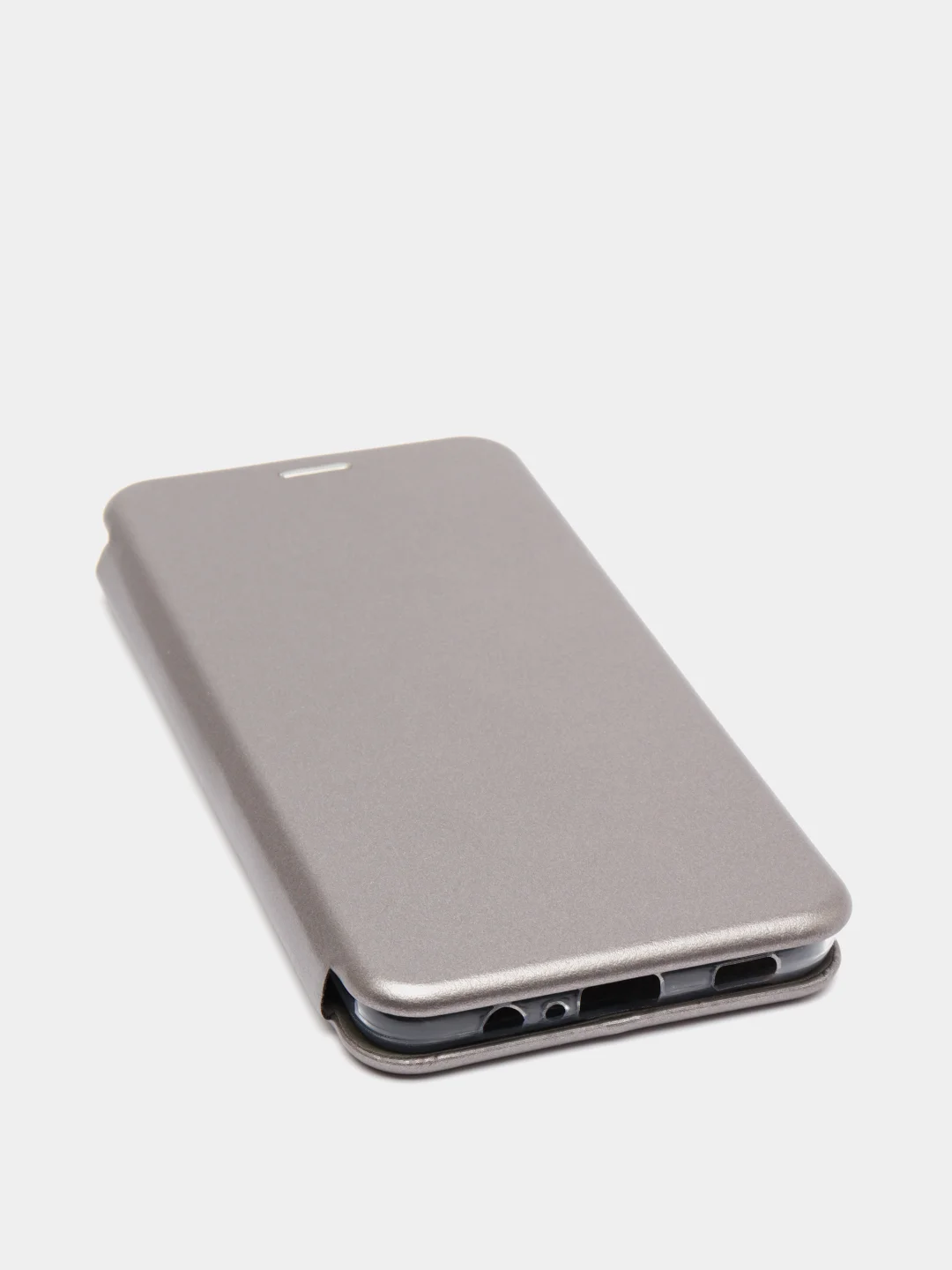 Серебряный чехол-книжка Samsung Galaxy A12 / M12 (Самсунг галакси А12 / М12)