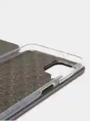 Серебряный чехол-книжка Samsung Galaxy A12 / M12 (Самсунг галакси А12 / М12)