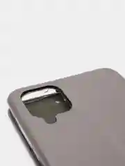 Серебряный чехол-книжка Samsung Galaxy A12 / M12 (Самсунг галакси А12 / М12)