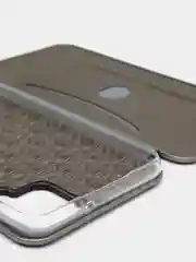 Серебряный чехол-книжка Samsung Galaxy A12 / M12 (Самсунг галакси А12 / М12)