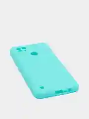 Бирюзовый чехол для Realme C21 силиконовый матовый