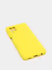 Желтый чехол Silicone Cover для Samsung Galaxy A22, M32 силиконовый