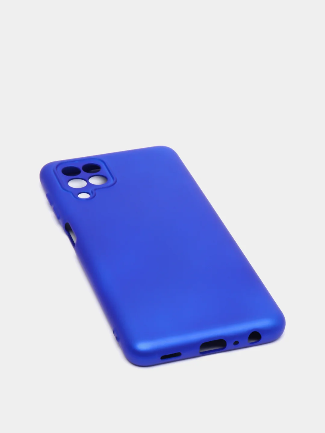 Синий чехол Silicone Cover для Samsung Galaxy A22, M32 силиконовый