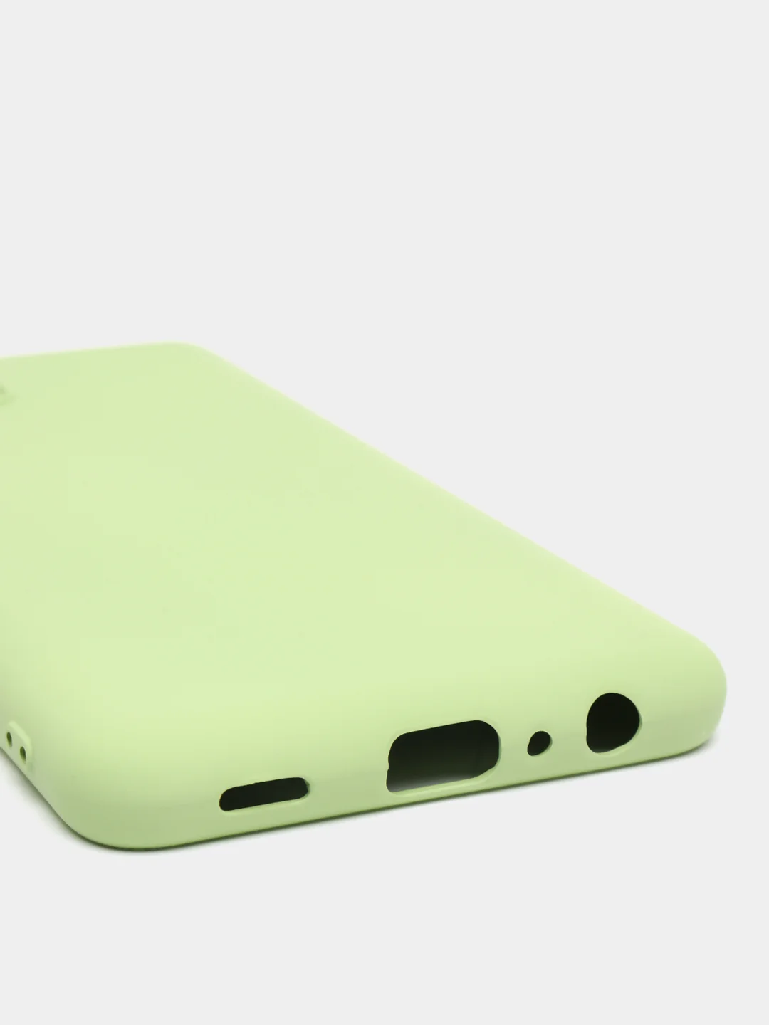 Оливковый чехол Silicone Cover для Samsung Galaxy A22, M32 силиконовый