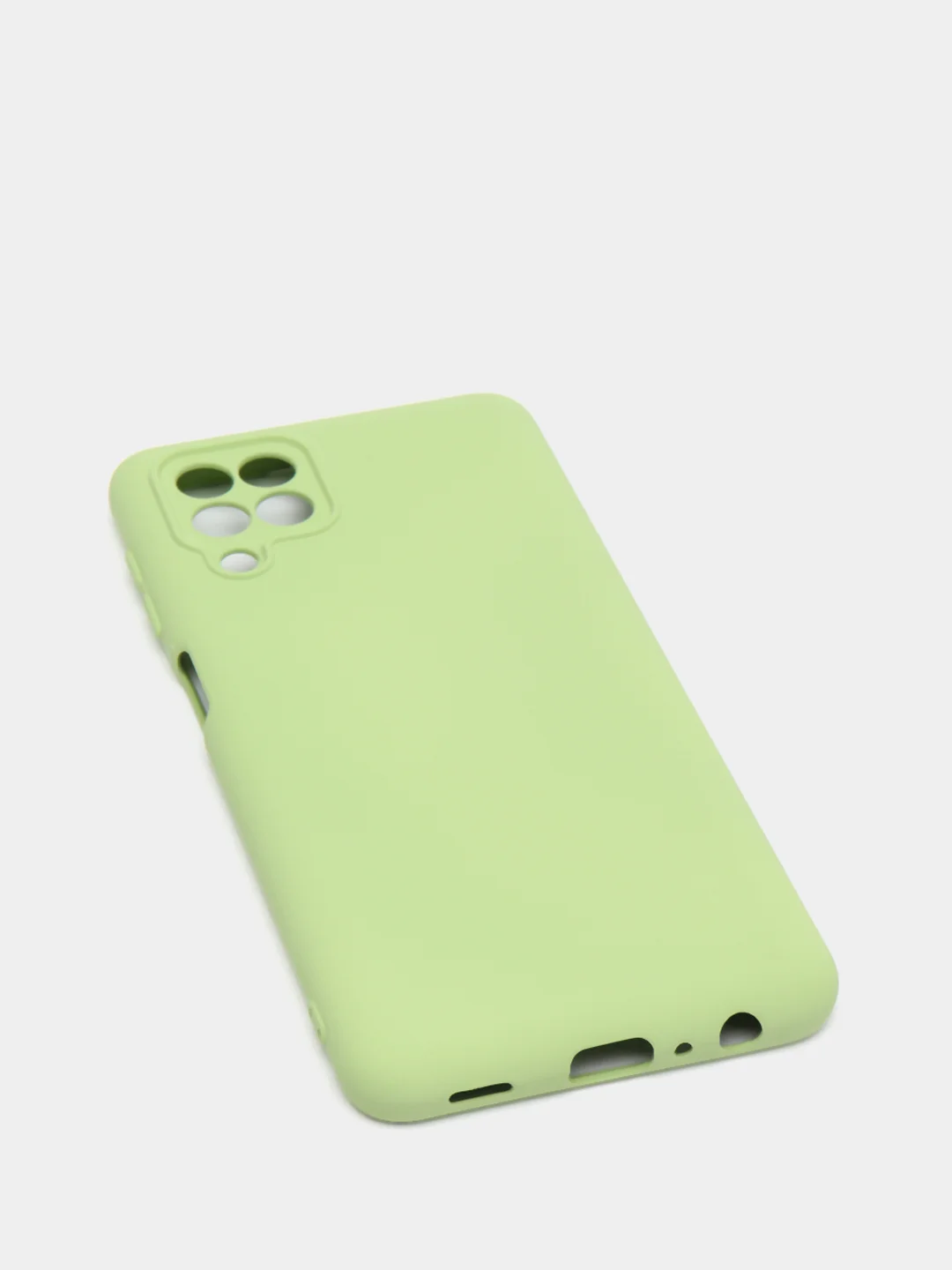 Оливковый чехол Silicone Cover для Samsung Galaxy A22, M32 силиконовый