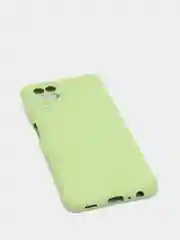 Оливковый чехол Silicone Cover для Samsung Galaxy A22, M32 силиконовый