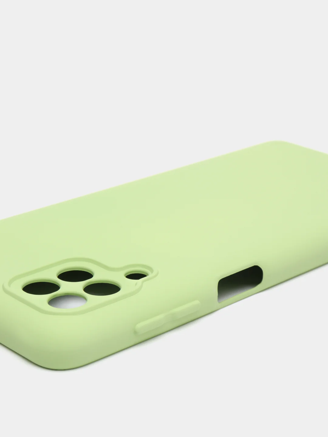 Оливковый чехол Silicone Cover для Samsung Galaxy A22, M32 силиконовый