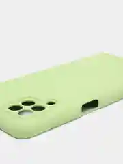 Оливковый чехол Silicone Cover для Samsung Galaxy A22, M32 силиконовый