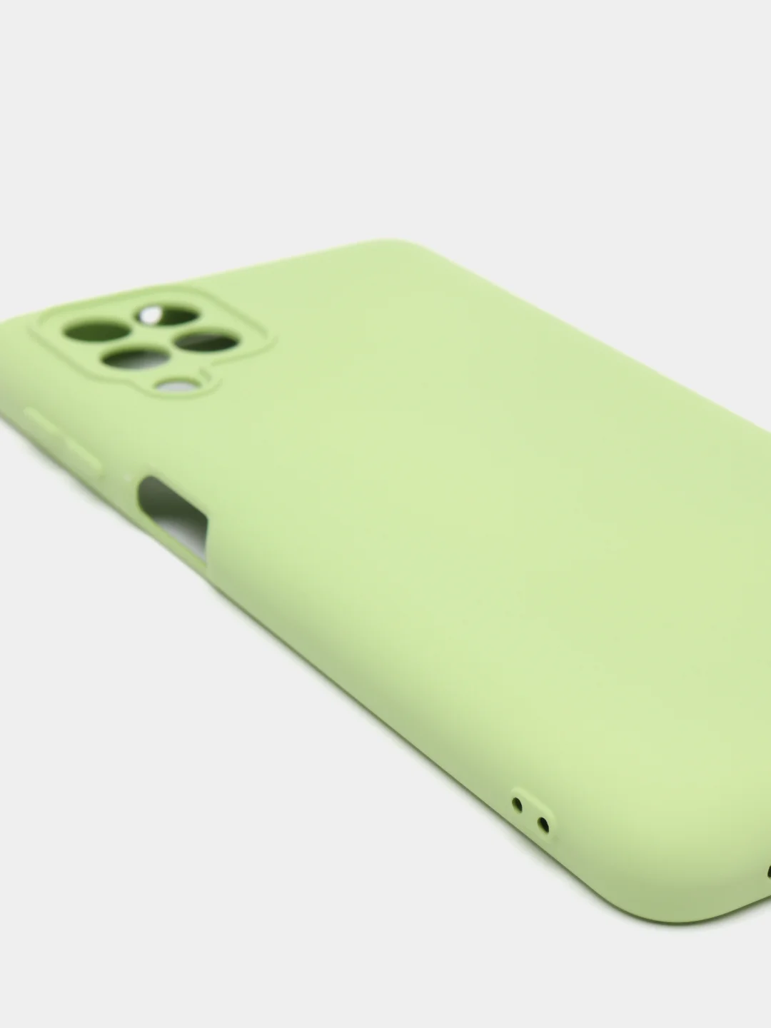 Оливковый чехол Silicone Cover для Samsung Galaxy A22, M32 силиконовый